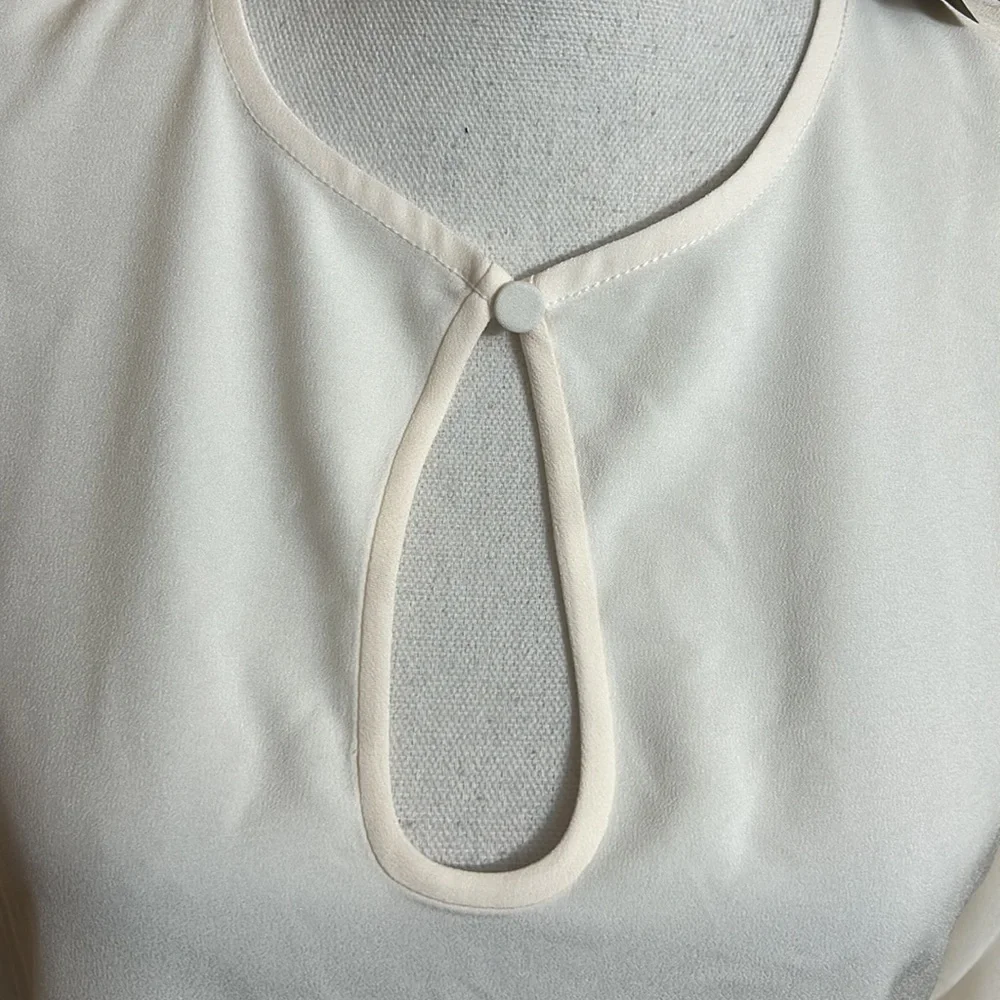 NWT J. Crew Puff Sleeve Satin-Back Crepe Top